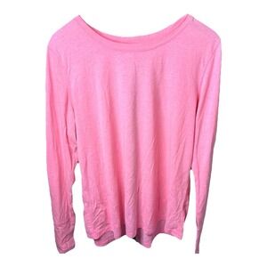 Tek Gear DryTek XL Pink Long Sleeve Active Top Thumbholes Athletic Workout